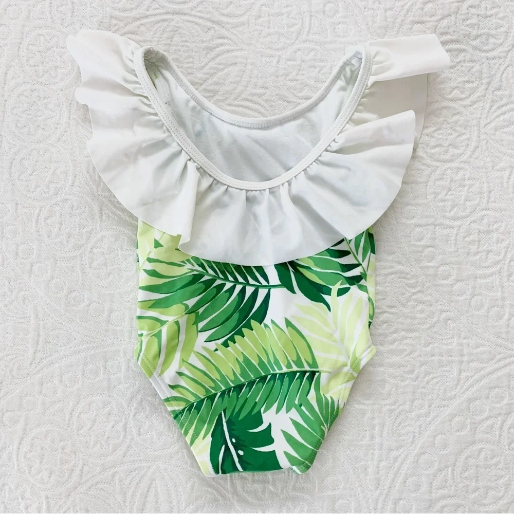 Janie and Jack Palm Leaf Ruffle Swimsuit‎
